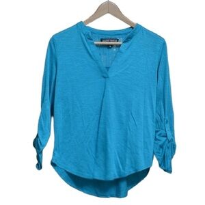 Teal Long Sleeved Lace Top